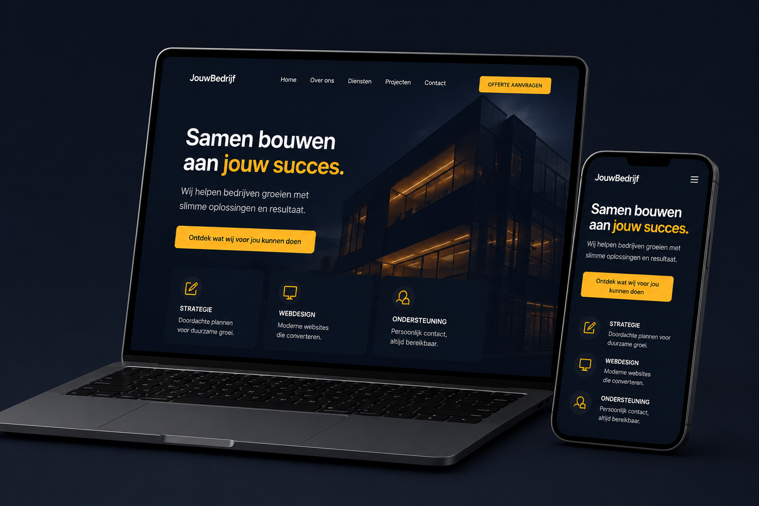 Voorbeeld van een website op maat voor jouw bedrijf